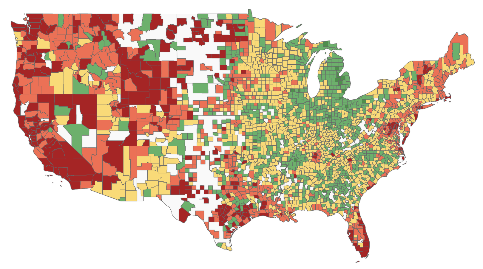 FHFA Map of USA by County