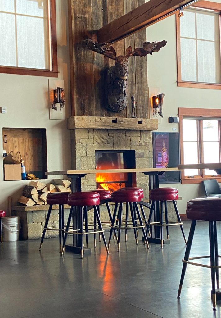 fireplace inside of Map brewing
