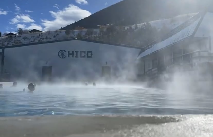 outdoor pool at chico hot springs