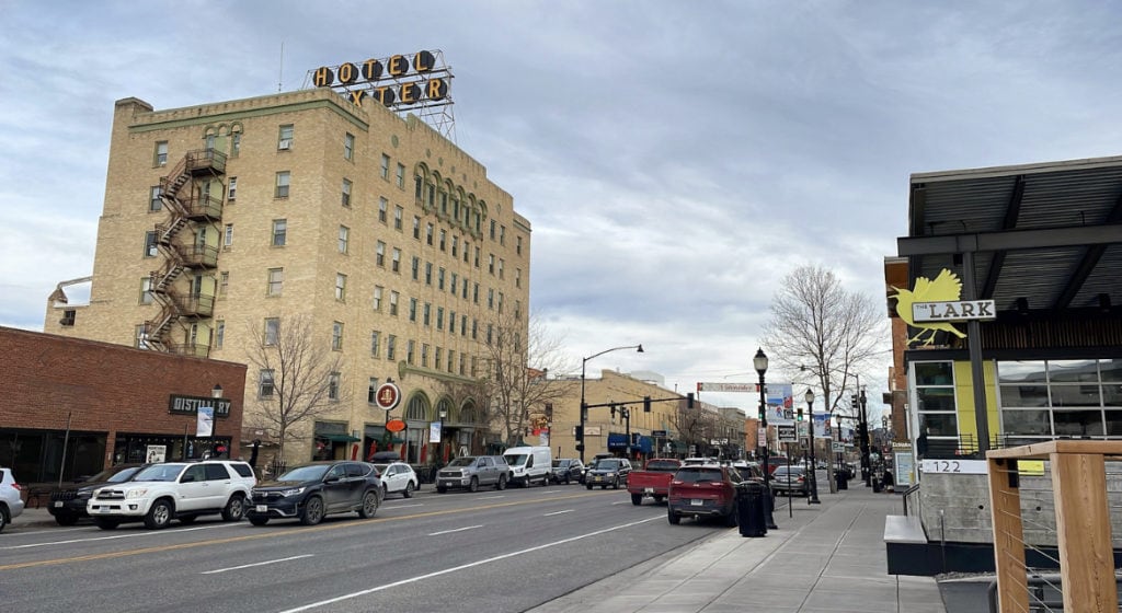downtown Bozeman near the intersection of main and willson