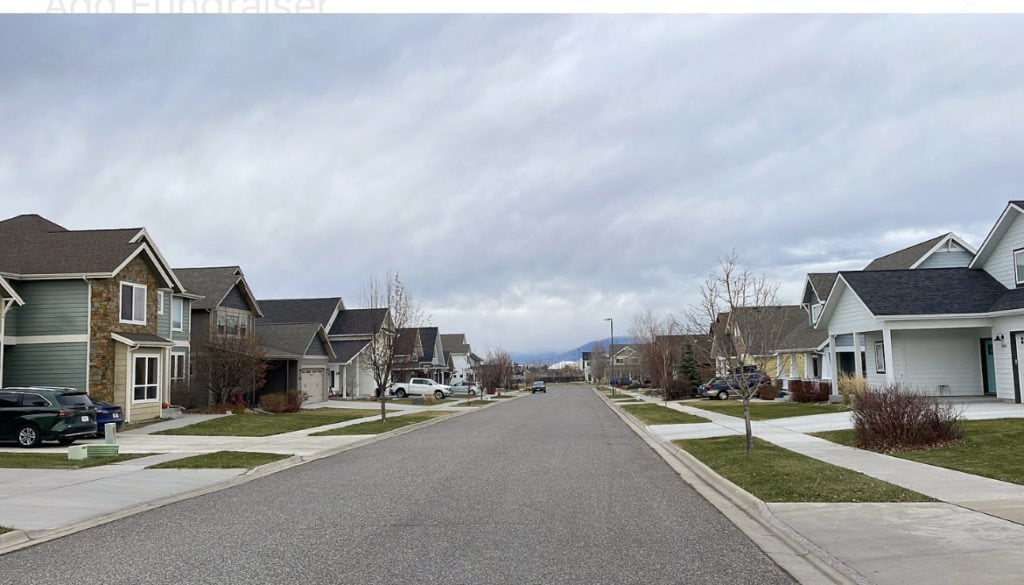 a residential street within the alder creek subdivision