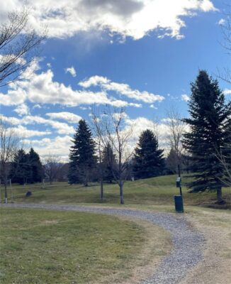 a neighborhood trail within the subdivision