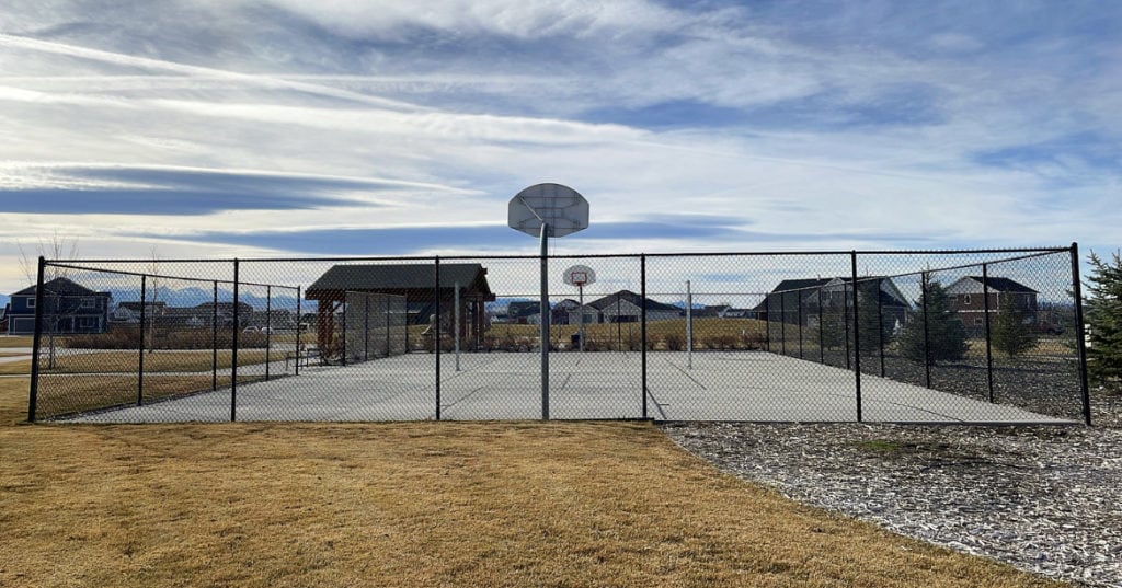 basketball court within the subdivision