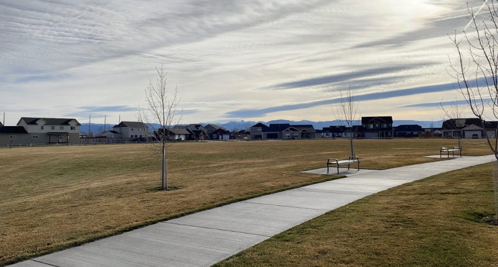 open space and trail within the subdivision