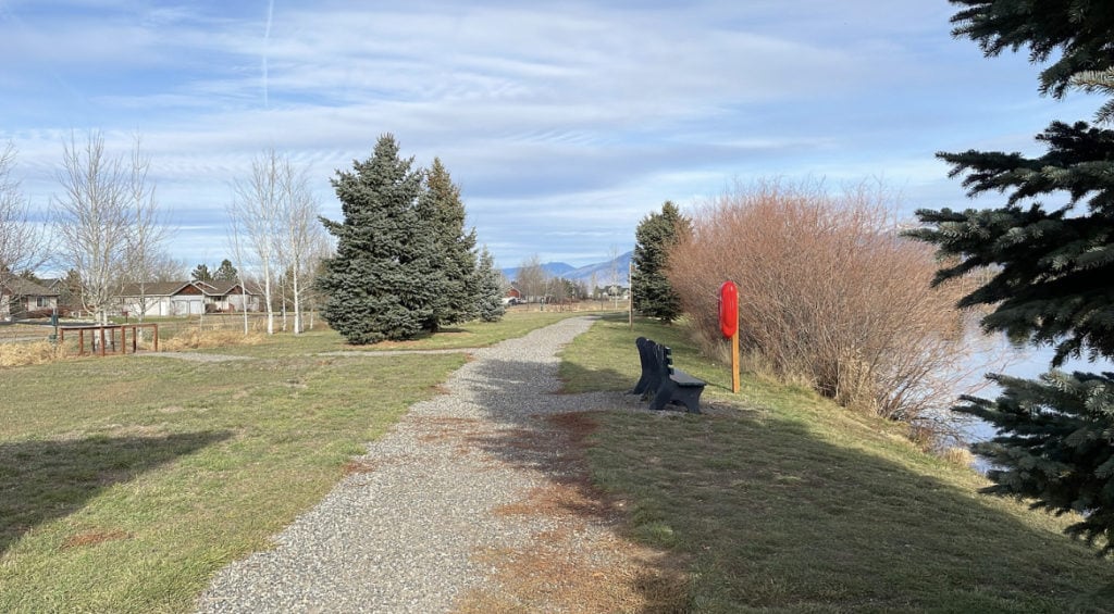 a neighborhood trail within the subdivision