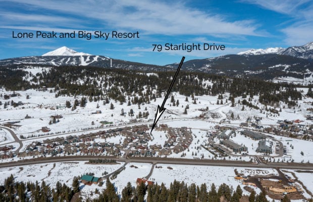 79 Starlight Drive - drone photo of condo association and surrounding area with property and landmarks labeled