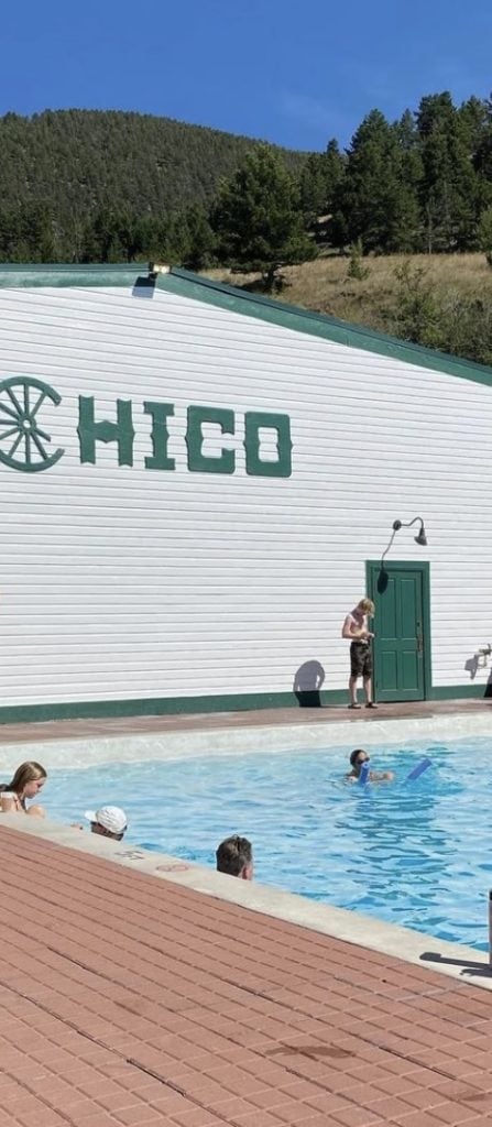 outdoor pool at chico hot springs