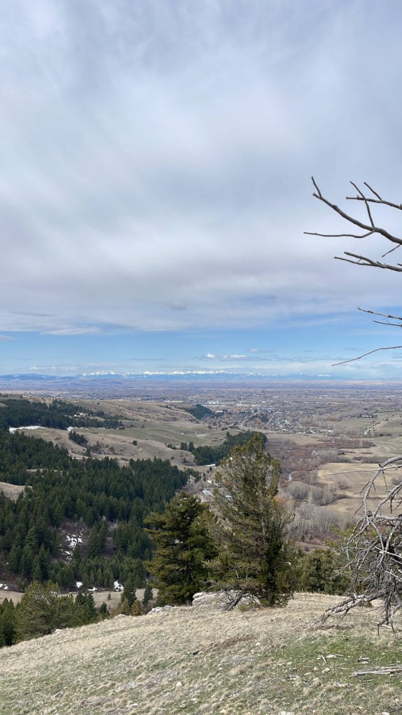 overlook from a hike near bozeman