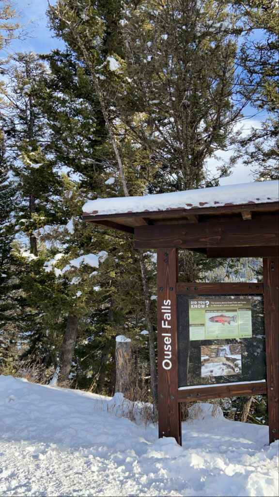 trailhead signage at ousel falls trail