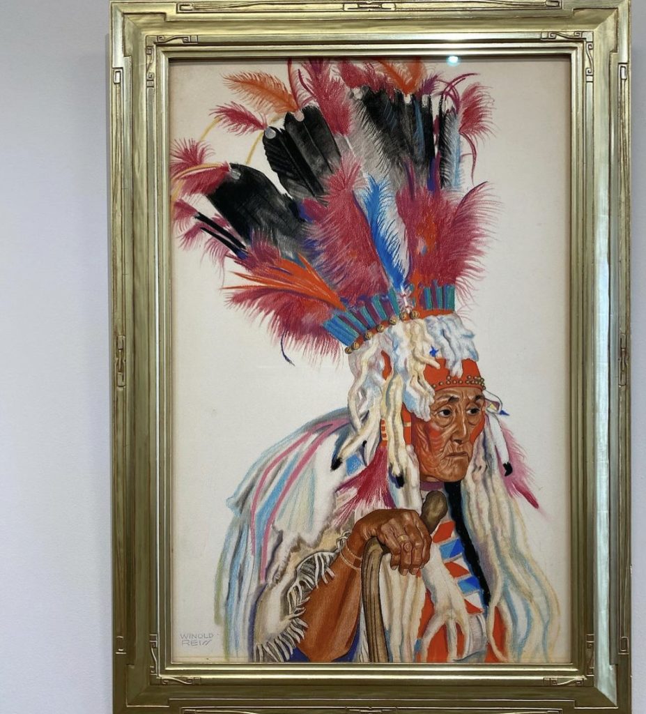 Native American painting on display at Tierney fine art