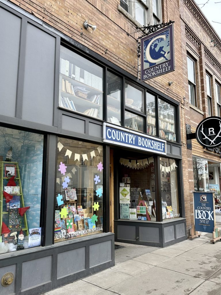 exterior of the country bookshelf bookstore on main street in bozeman