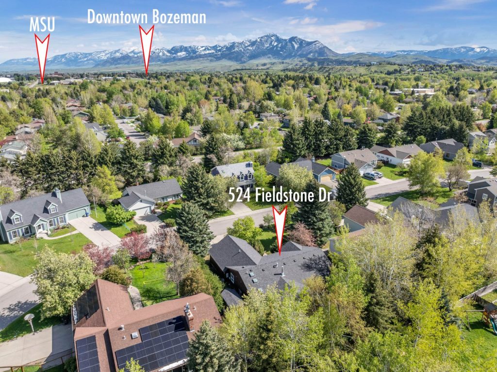 524 Fieldstone Drive, 524 Fieldstone Drive, aerial view of property and surrounding area with diagram