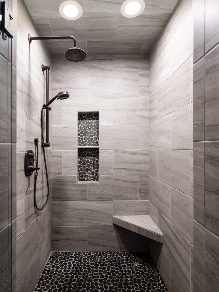 3004 Meah Lane, tiled shower in primary suite bathroom